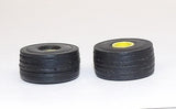 #SY208 1/64 Rubber Tires with Yellow Rims, 11/16" x 5/8"