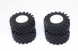 #SY211 1/64 Trelleborg 850/60x38 Rubber Tires with White Duals Rims - Pair