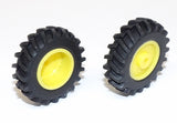 #SY217 1/64 Rubber Tires with Yellow Rims, 1 3/16" x 3/8"
