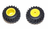 #SY219 1/64 Rubber Tires with Yellow Rims, 1" x 1/2"