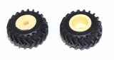 #SY222 1/64 Rubber Tires with Cream Rims, 1" x 1/2"