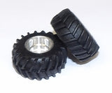 #SY223 1/64 Rubber Tires with Turned Aluminum Rims, 1" x 1/2"