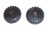 #SY226 1/64 Plastic Rear Tires with Red Rims, 1 1/16" x 5/16"