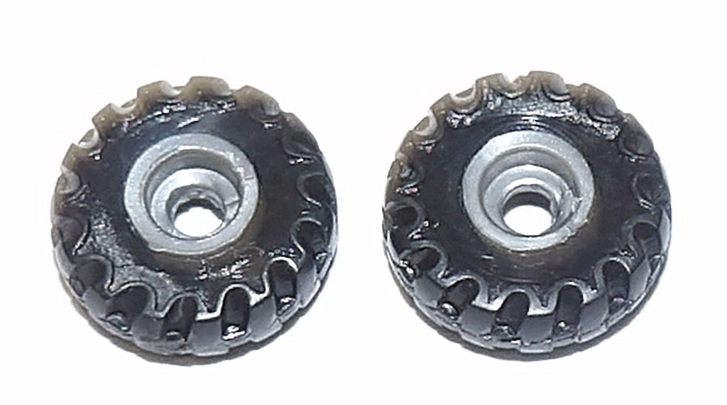 #SY228 1/64 Plastic FWA Tires with Gray Rims, 9/16" x 1/4"