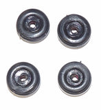 #SY230 1/64 Plastic Front Tires with Red Rims, 1/2" x 3/16"