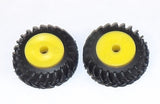 #SY231 1/64 Rubber Tires with Yellow Rims, 1" x 5/8"