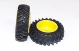 #SY231 1/64 Rubber Tires with Yellow Rims, 1" x 5/8"