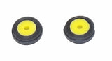 #SY233 1/64 Rubber Front Tires with Yellow Rims, 1/2" x 3/16"