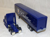 #T057 1/64 Cadillac WhiteGMC Aero Conventional with Trailer