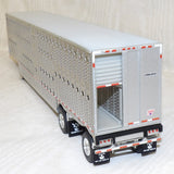 #60-2104 1/64 Harrison Trucking Peterbilt Model 379 with 63" Mid-Roof Sleeper & Wilson Silverstar Spread Axle Livestock Trailer