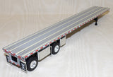 #T124 1/64 Silver Wilson 53' Road Brute Spread-Axle  Flatbed Trailer - No Box