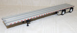 #T124 1/64 Silver Wilson 53' Road Brute Spread-Axle  Flatbed Trailer - No Box