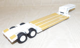 #T156 1/64 White Vintage Rogers Lowboy Trailer - No Box