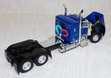 #T341 1/64 Blue & Black Peterbilt 379 36" Flat Top Sleeper Cab - No Box