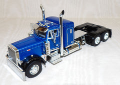 #T341 1/64 Blue & Black Peterbilt 379 36" Flat Top Sleeper Cab - No Box