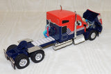 #60-1731 1/64 Red & Navy Blue Kenworth W990 with 76" Mid-Roof Sleeper & Brenner Chemical Tank Trailer