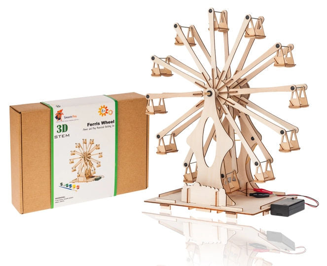 #STEM3003 Wooden Ferris Wheel Kit, Battery Operated