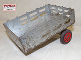 #MARX7 Silver Metal Wagon - Missing Front Axle, AS IS