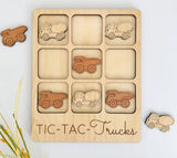 #7982 Wooden Tic-Tac-Tow Trucks Game