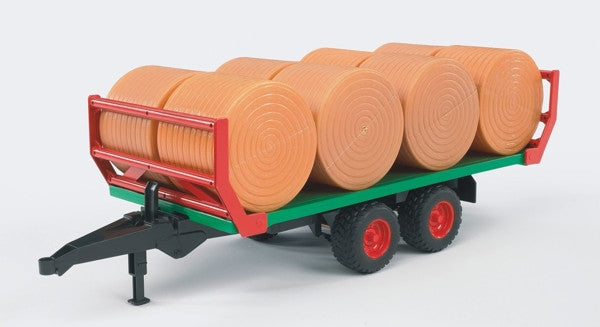#02220 1/16 Bale Transport Trailer with Round Bales