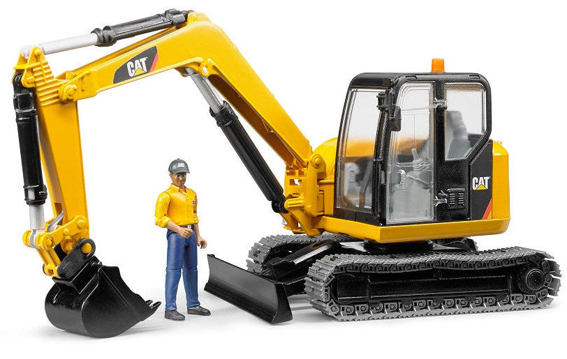 #02467 1/16 Caterpillar Mini Excavator with Worker