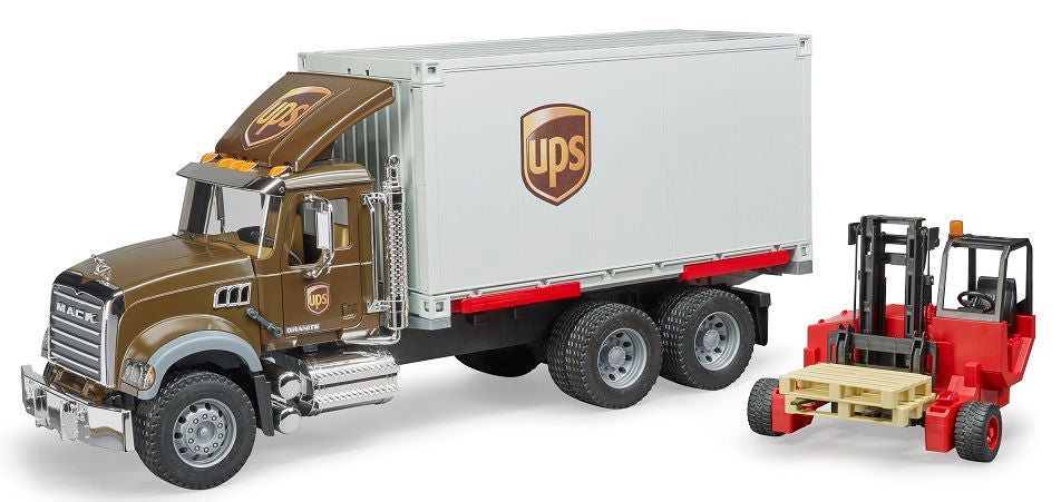 #02828 1/16 UPS Logistics Mack Granite Truck with Forklift