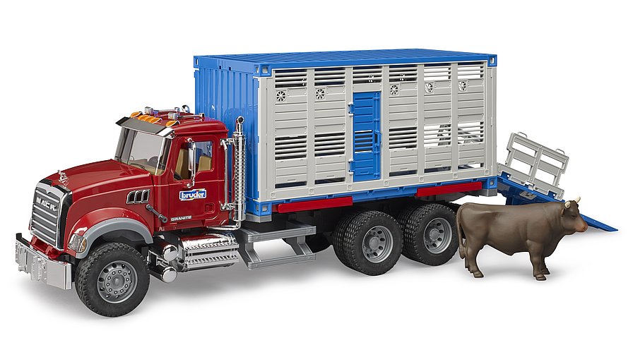 #02830 1/16 Mack Granite Cattle Transport with Cow