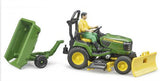 #09824 1/16 John Deere X949 Lawn Tractor with Wagon & Gardener