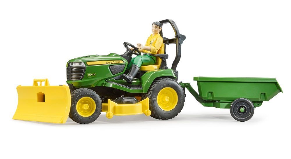 #09824 1/16 John Deere X949 Lawn Tractor with Wagon & Gardener