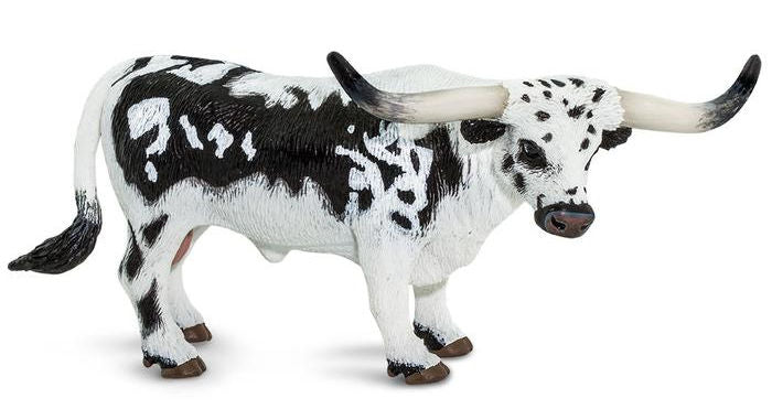 #100261 1/20 Black & White Texas Longhorn Bull