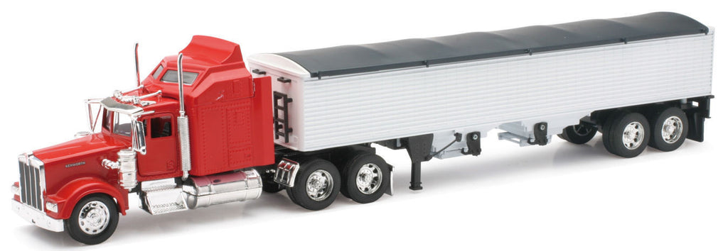 #10773 1/32 Red Kenworth W900 with White Grain Trailer