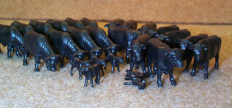 #12661B 1/64 Black Angus Steers & Calves, 25 pc.