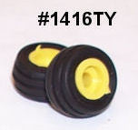 #1416TY 1/64 Implement Flotation Tires with Yellow Rims
