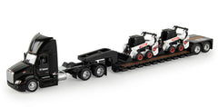 #16446 1/64 Peterbilt 579 Day Cab with Lowboy Trailer & 2 Bobcat S76 Skid Steer Loaders, 2022 NTTC Show