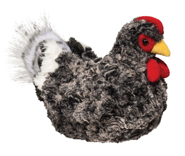#1785D Pepper Black-Multi Hen Plush