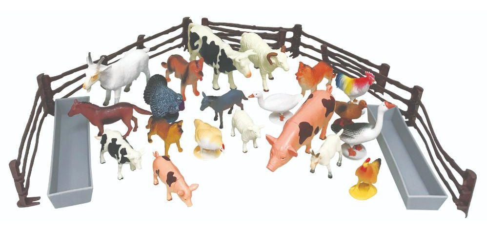 #2003NG Bucket of Farm Animals, 30 piece