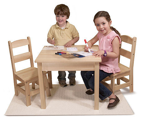 #2427MD Wooden Table & Chairs 3-Piece Set