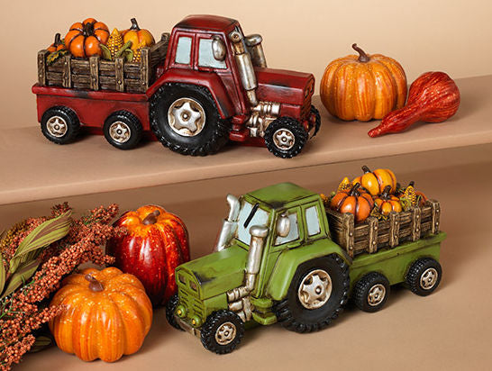 #2485220 Harvest Pumpkin Tractor & Wagon, 2 colors
