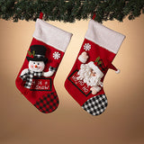 #2664700 18"H Fleece Holiday Stocking, 2 Styles