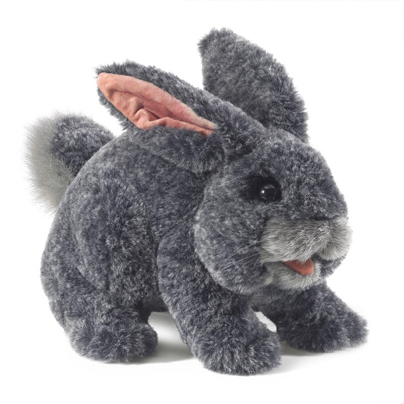 #3168FM Plush Gray Bunny Rabbit Hand Puppet | Action Toys