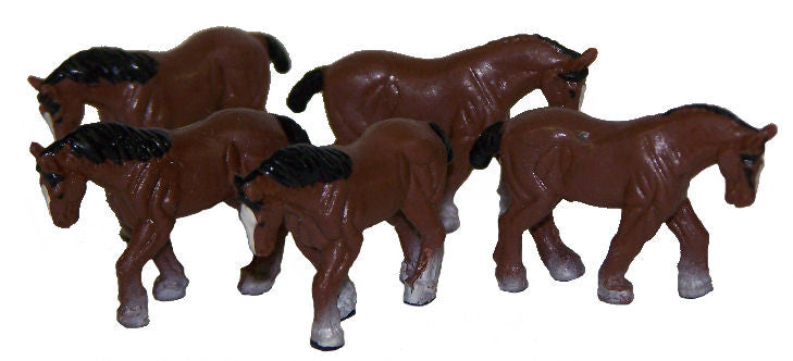 #340922 1/87 Clydesdale Horse Set