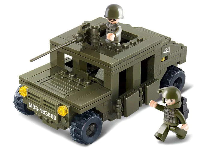 B0297 Land Forces Military Jeep Building Block Set | Action Toys