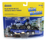 #37940A-1 1/64 New Holland "Blue Blazes" Puller Tractor & Sled Set