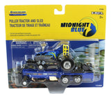 #37940A-2 1/64 New Holland "Midnight Blue" Puller Tractor & Sled Set
