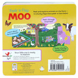 #390563 Moo! Peak-a-Flap Board Book