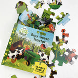 #391087 John Deere Kids Busy Green Tractor Book & Puzzle