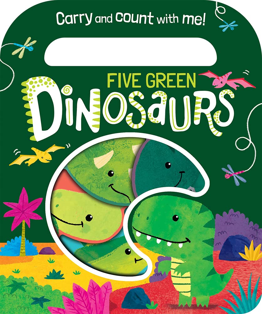 #391154 Carry & Count with Me Five Green Dinosaurs Board Book
