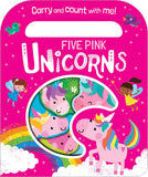 #391155 Carry & County with Me Five Pink Unicorns Board Book
