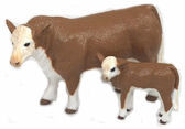 #403BC 1/20 Hereford Cow & Calf Set