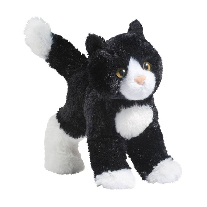 #4092D Snippy Black & White Cat Plush